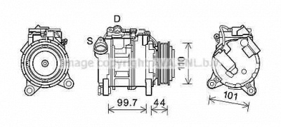 AVA QUALITY COOLING bwk493 -  Компрессор, кондиционер